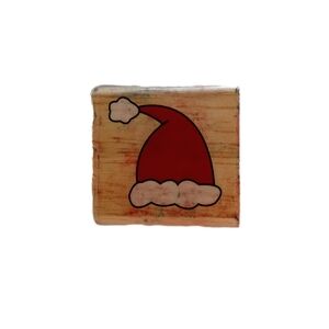 Festive Santa Hat Wooden Stamper